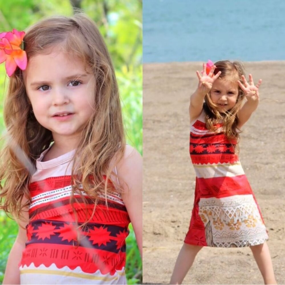 LingQi ShiZu X Disney | Moana Halloween Costume Dress | Size 7/8